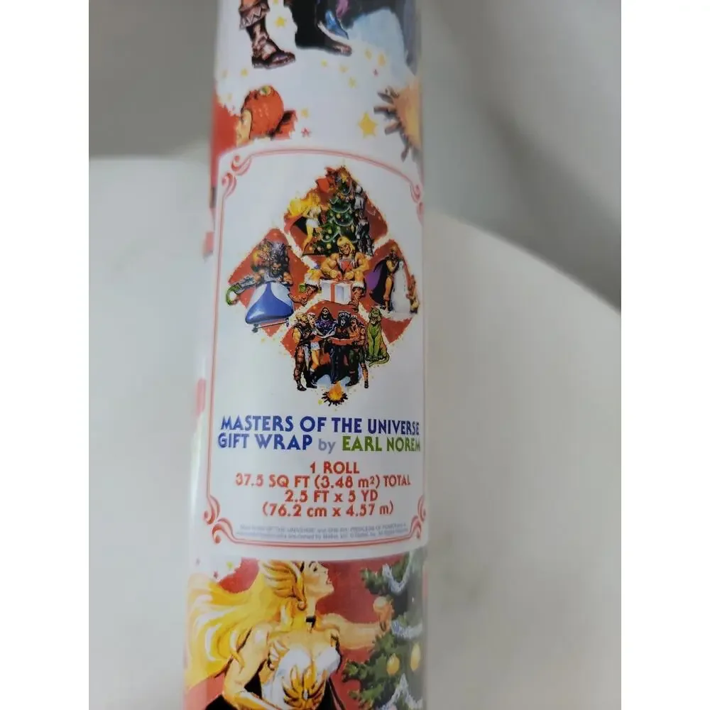 Vintage-Style Masters of the Universe Gift Wrap by Earl Norem He-man & She-Ra